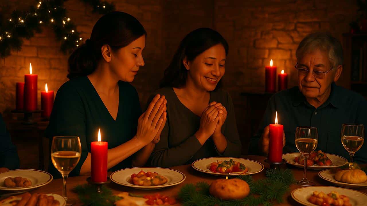 Prayers Before Meal On Christmas Party