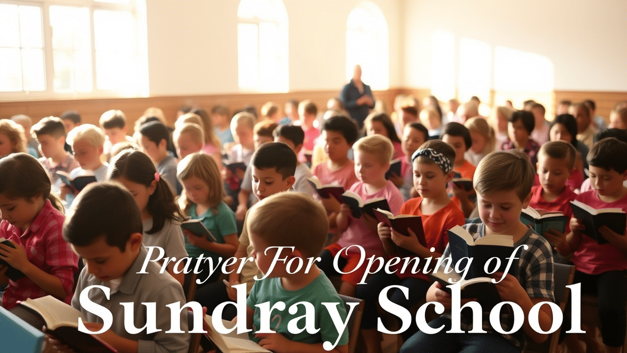 Prayer For Opening Of Sunday School